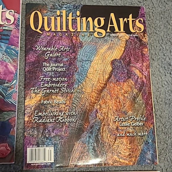 Quilting Arts Magazines, 4 (2002-2004) Sewing Free Motion Embrodery Art Quilts - Picture 5 of 16